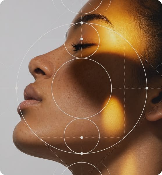 Perfil de un rostro con luz natural, análisis de la piel